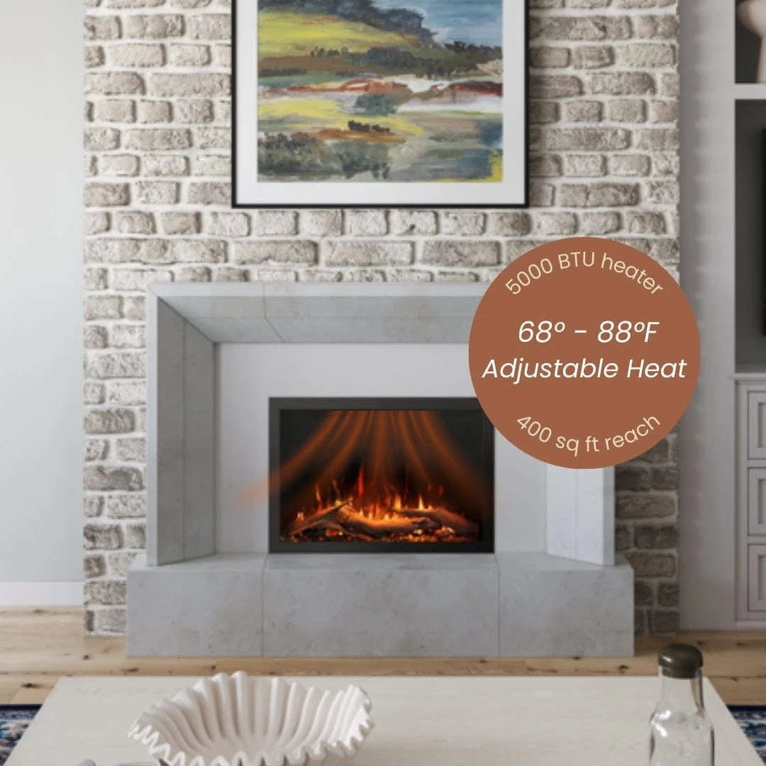 Modern Ember 30-in Highmark Traditional Built-In Electric Fireplace - Image 9