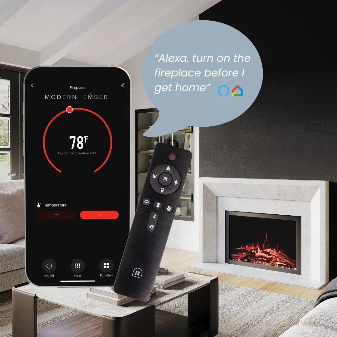 Modern Ember 33-in Highmark Traditional Built-In Electric Fireplace - Image 8