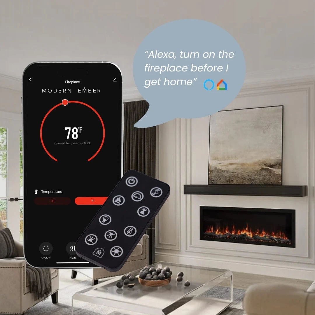 Modern Ember 50-In Highmark Smart Linear Electric Fireplace - Image 8