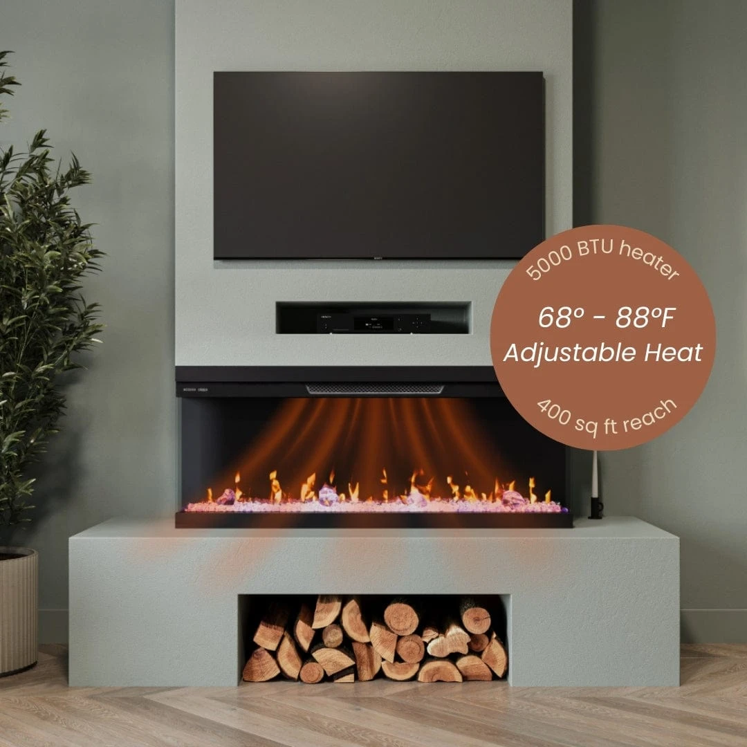 Modern Ember Aerus Skyline 50-in Multi-Sided Smart Electric Fireplace - Image 7