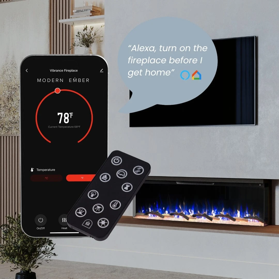 Modern Ember Aerus Skyline 50-in Multi-Sided Smart Electric Fireplace - Image 6