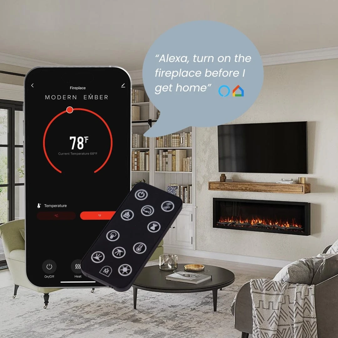 Modern Ember 60-In Highmark Smart Linear Electric Fireplace - Image 8