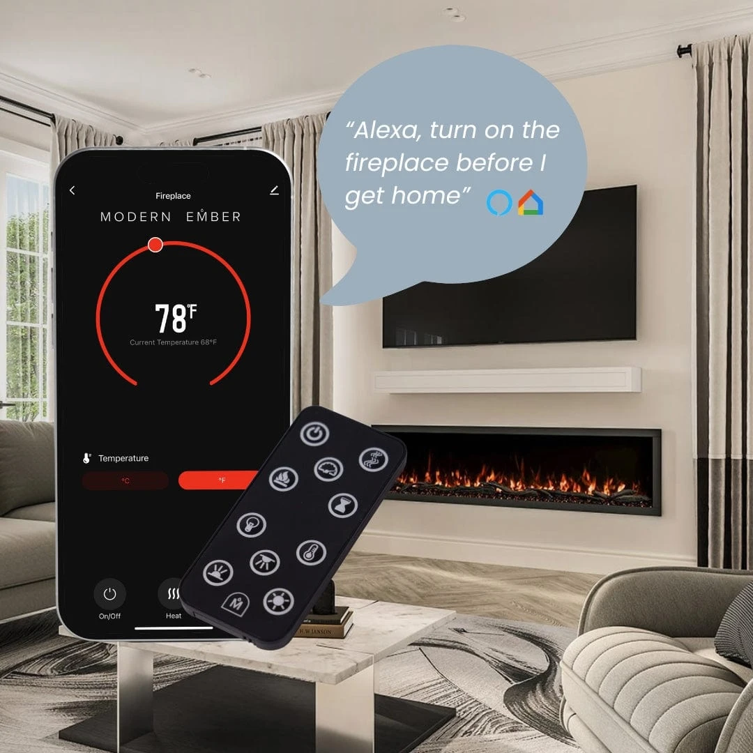 Modern Ember 72-In Highmark Smart Linear Electric Fireplace - Image 8