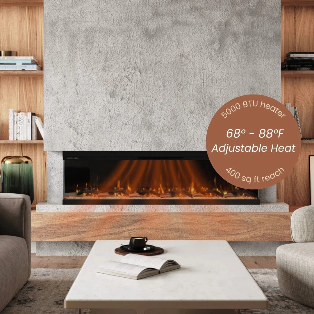 Modern Ember Aerus Skyline 72-in Multi-Sided Smart Electric Fireplace - Image 7