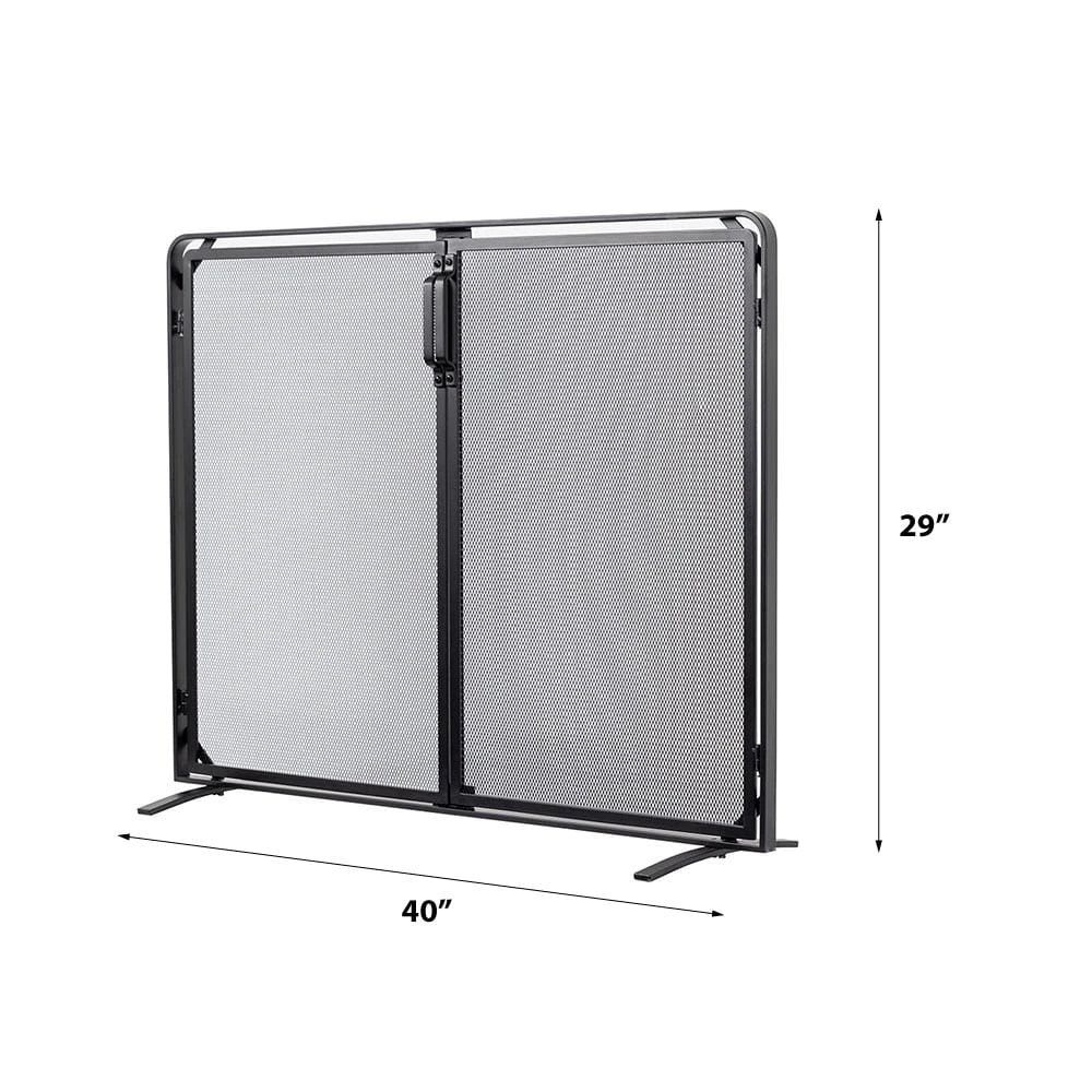 Modern Ember Aalto Fireplace Screen In Black - Image 3