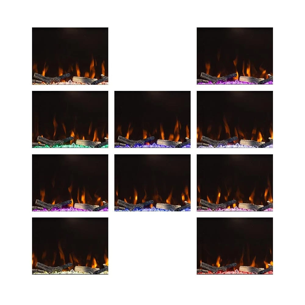 Marcel 74-in Smart Walnut Electric Fireplace TV Stand - Image 10