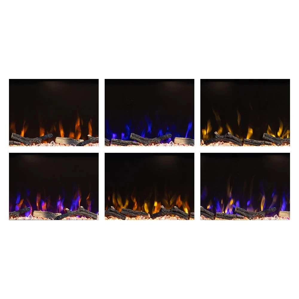 Marcel 74-in Smart Walnut Electric Fireplace TV Stand - Image 11