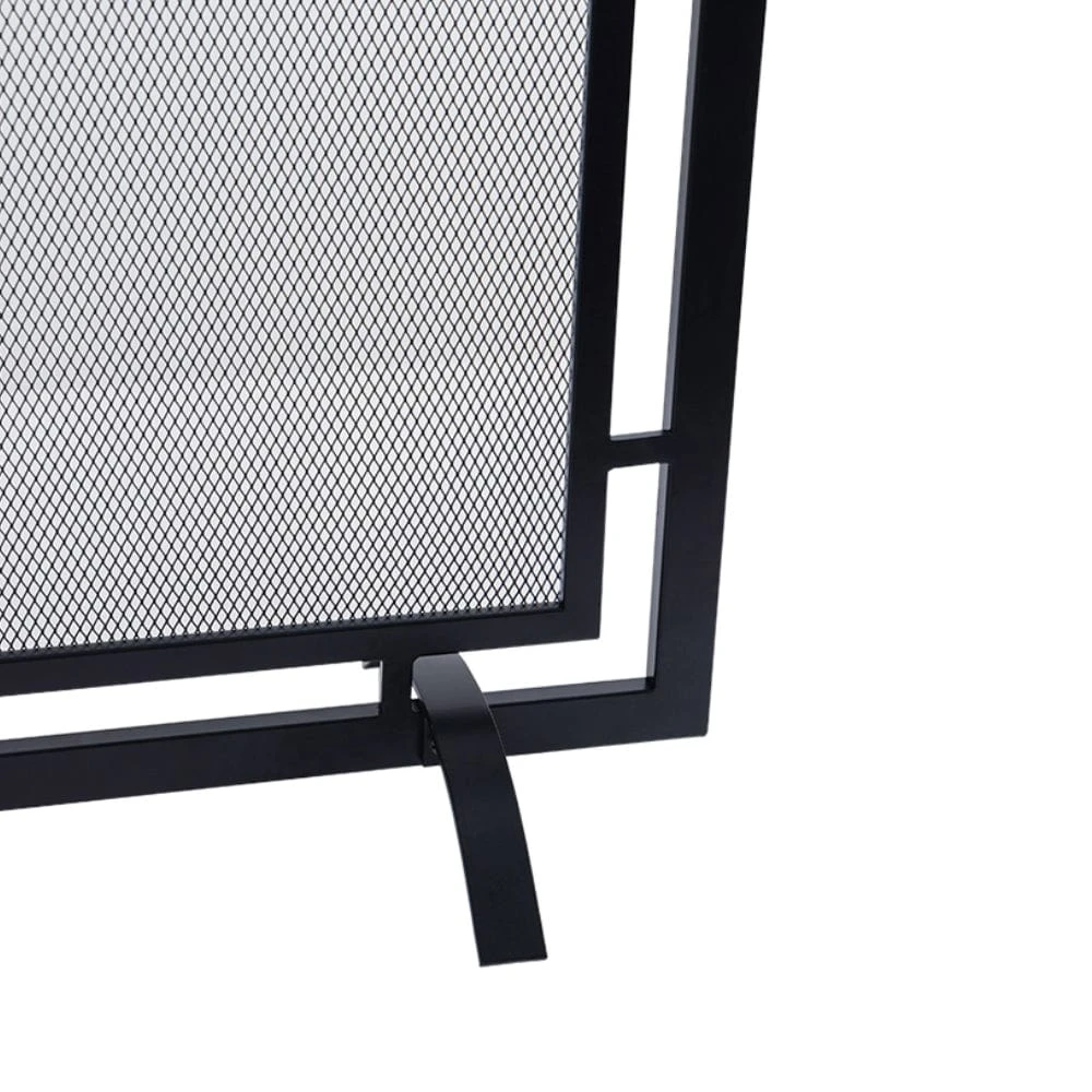 Gatsby Single Panel Fireplace Screen In Black - Image 6