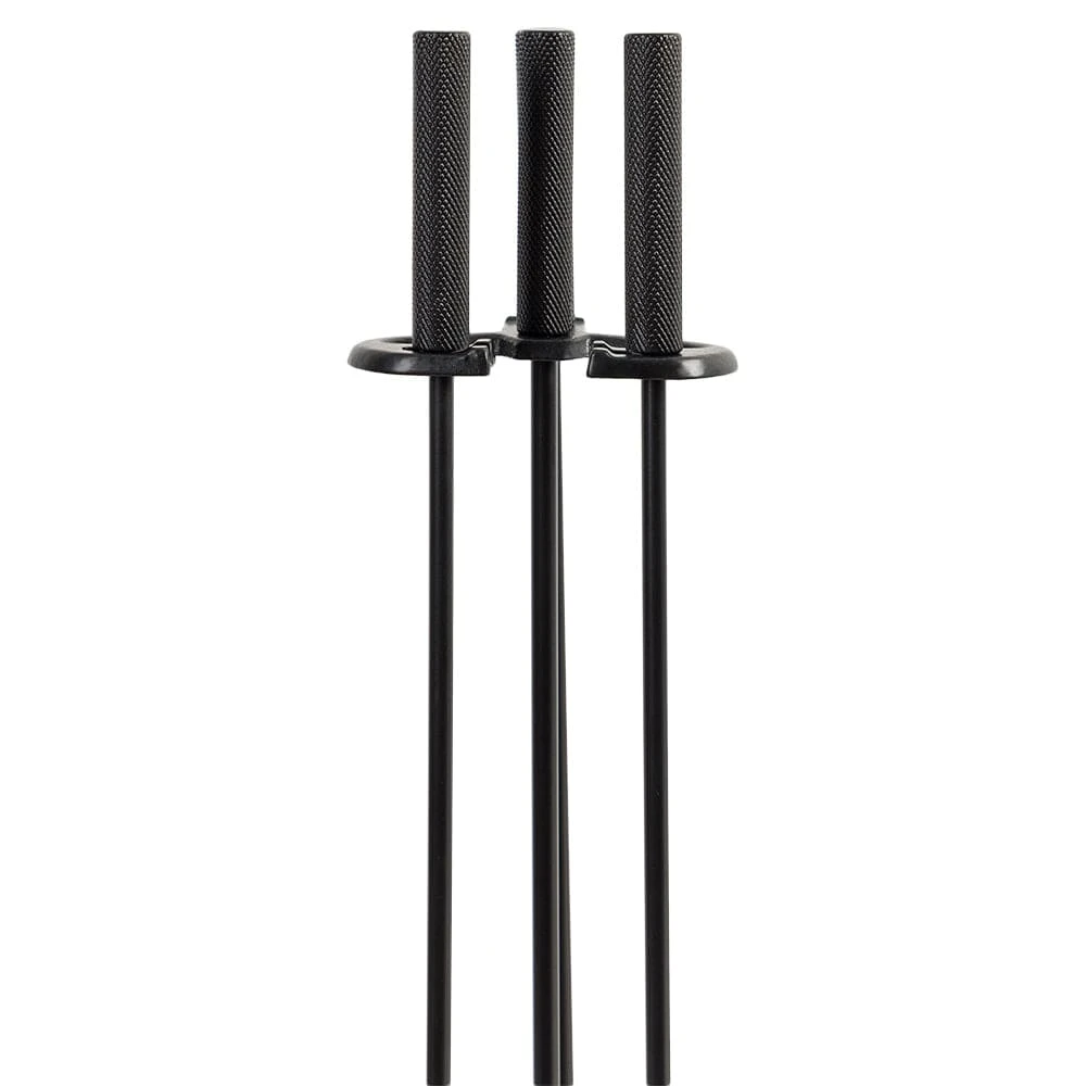 Modern Ember Harper 4 Piece Fireplace Tool Set In Black - Image 5
