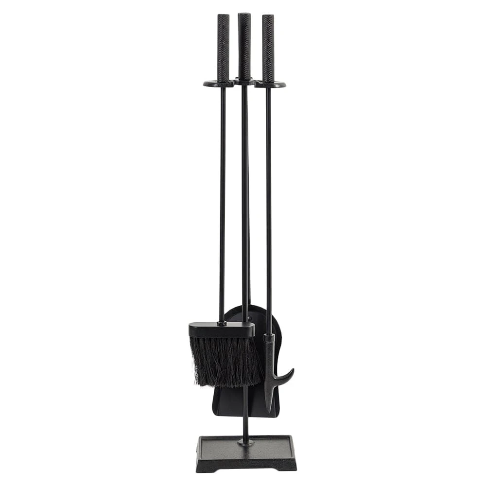 Modern Ember Harper 4 Piece Fireplace Tool Set In Black - Image 6