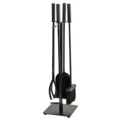 Modern Ember Harriet 5 Piece Fireplace Tool Set In Black