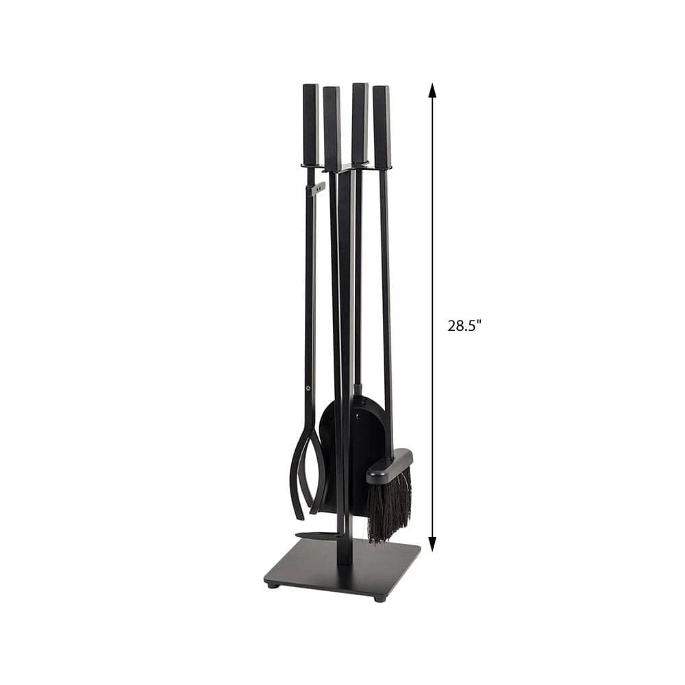 Modern Ember Harriet 5 Piece Fireplace Tool Set In Black - Image 8