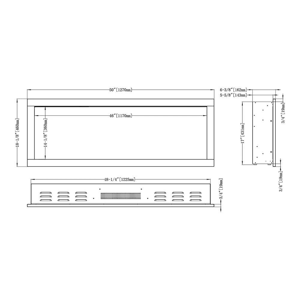 Modern Ember 50-In Highmark Smart Linear Electric Fireplace - Image 4