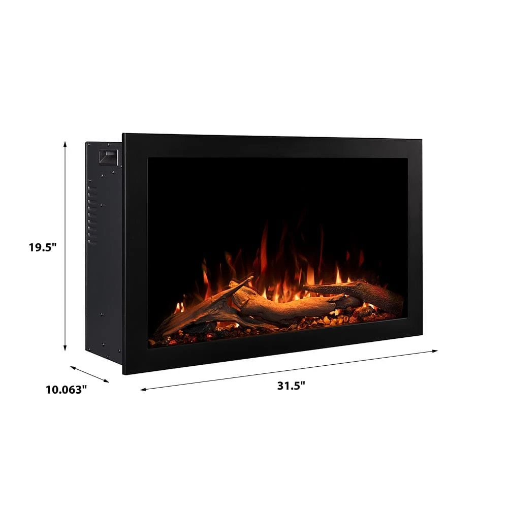 Modern Ember 30-in Highmark Traditional Built-In Electric Fireplace - Image 17
