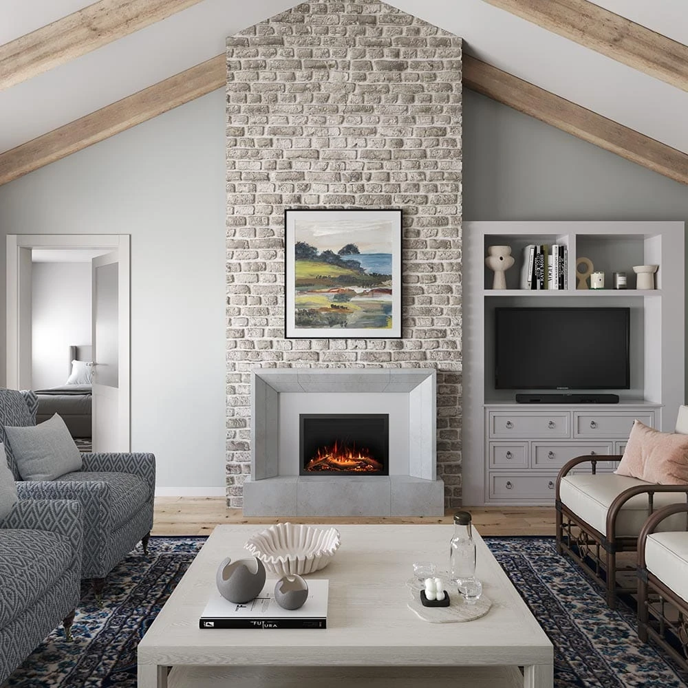 Modern Ember 30-in Highmark Traditional Built-In Electric Fireplace - Image 15