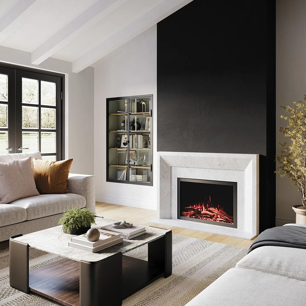 Modern Ember 33-in Highmark Traditional Built-In Electric Fireplace - Image 7