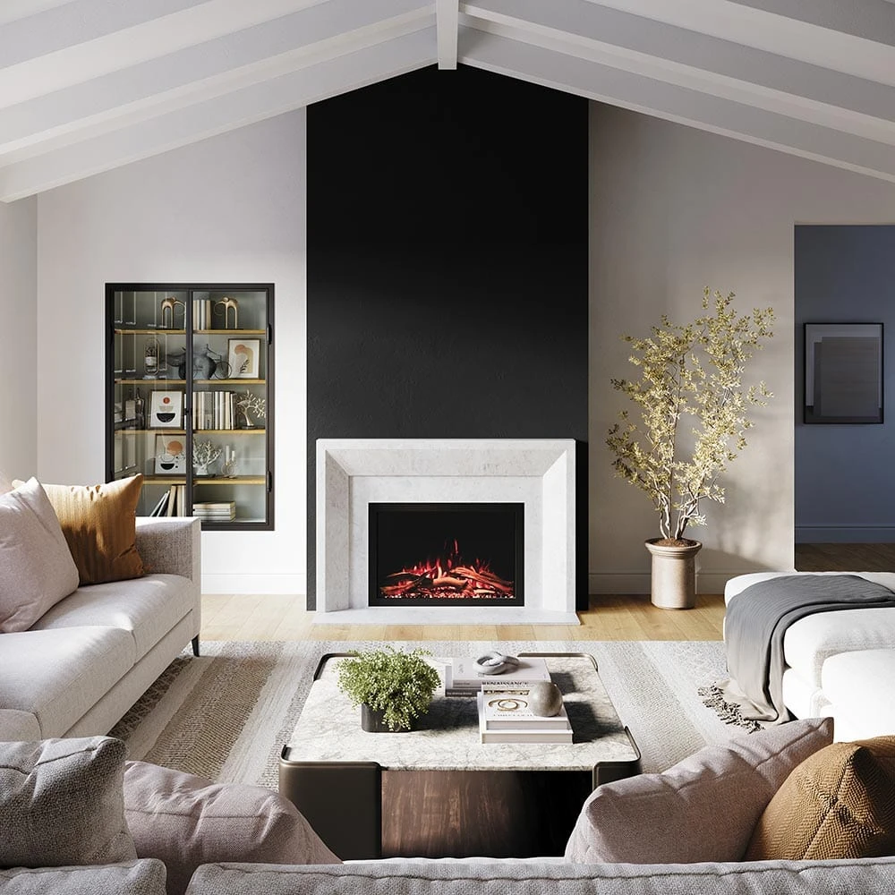 Modern Ember 33-in Highmark Traditional Built-In Electric Fireplace - Image 14