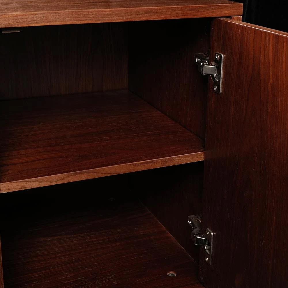 Marcel 74-in Smart Walnut Electric Fireplace TV Stand - Image 8