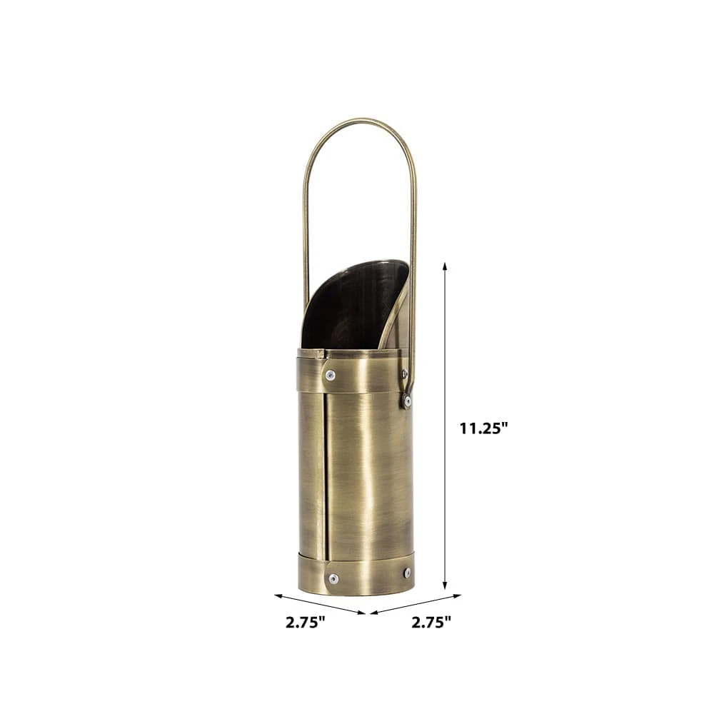 Modern Ember Match Stick Holder In Aged Brass - Image 3