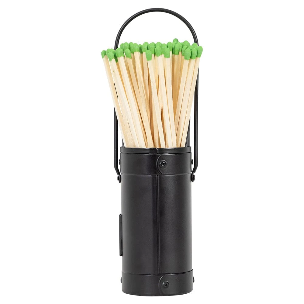 Modern Ember Match Stick Holder In Black