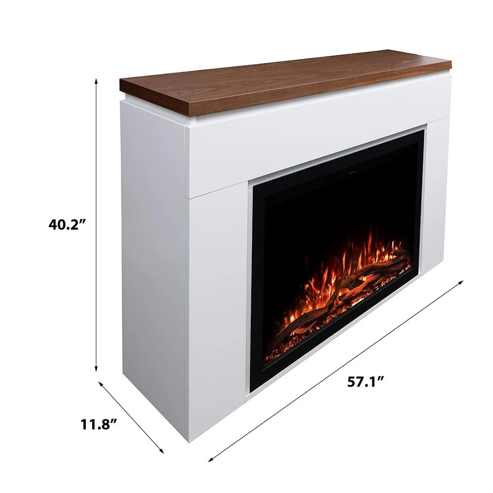 Modern Ember Sabrina Venetian Electric Fireplace Mantel Package - Image 3