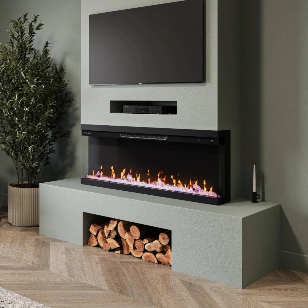 Modern Ember Aerus Skyline 50-in Multi-Sided Smart Electric Fireplace - Image 2