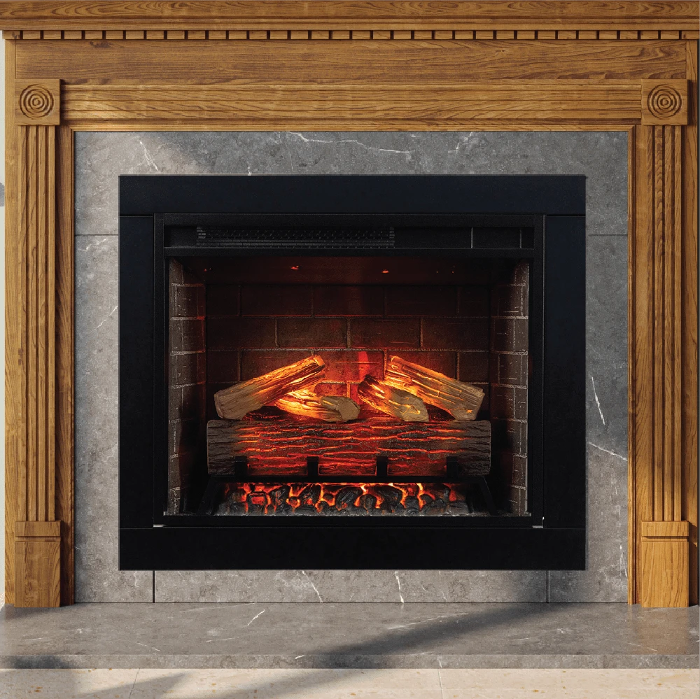 Modern Ember Uptown 28-In Smart Electric Fireplace Insert & Trim Kit - EF-TL-28 & TRIM-28