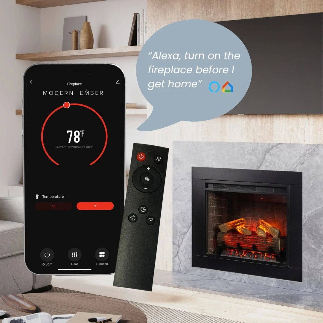 Modern Ember Uptown 23” Smart Electric Insert & Trim Kit - Image 10