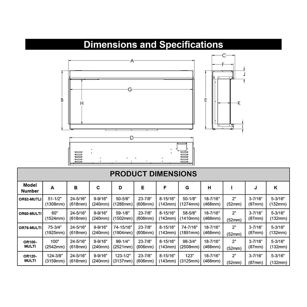Modern Flames Orion 100-in Multi Heliovision Linear Electric Fireplace - Image 11
