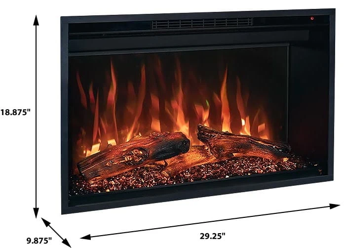 Modern Flames 30 In. Redstone LED Wifi Built-In Electric Fireplace With Multi-Function Remote Control And Adjustable Flames - Image 8