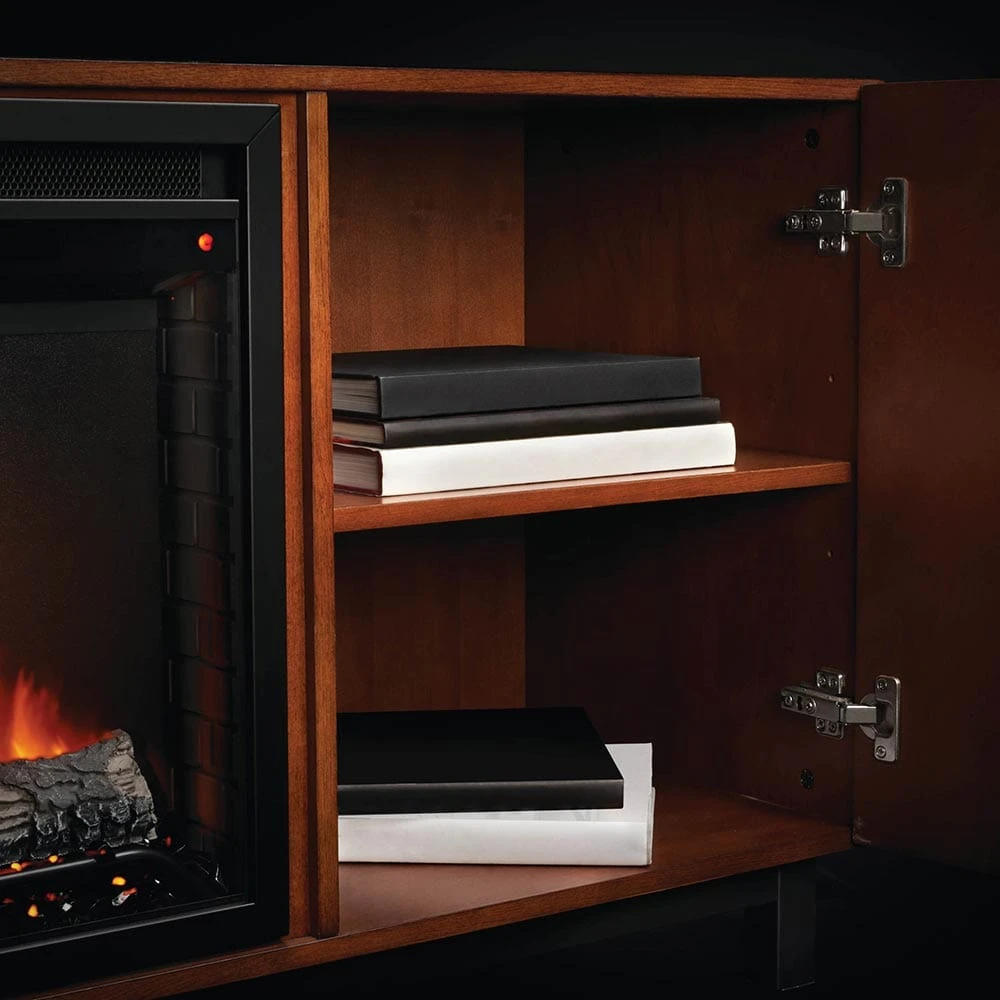 Napoleon Bella Electric Fireplace TV Stand In Walnut - Image 7