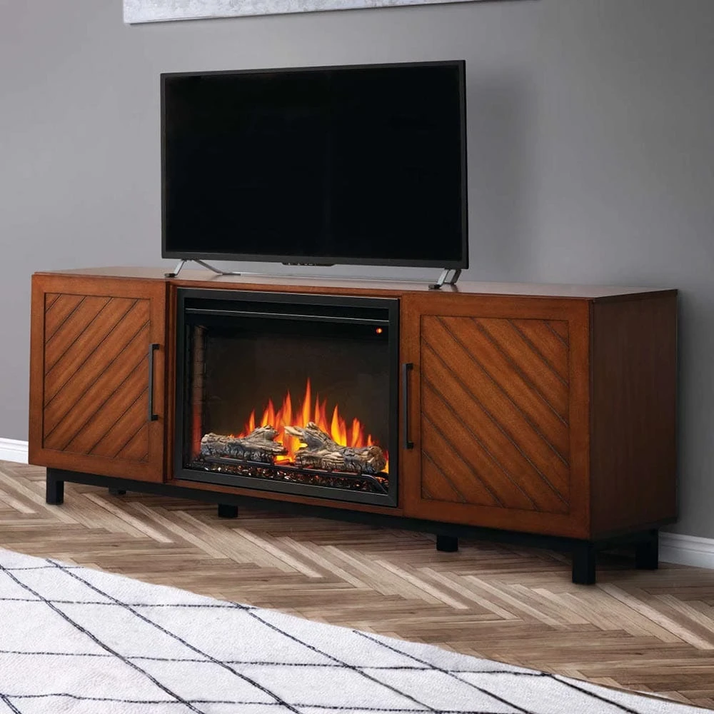Napoleon Bella Electric Fireplace TV Stand In Walnut