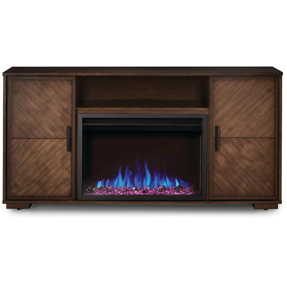 Napoleon Hayworth Electric Fireplace TV Stand In Rustic Long Board - Image 9