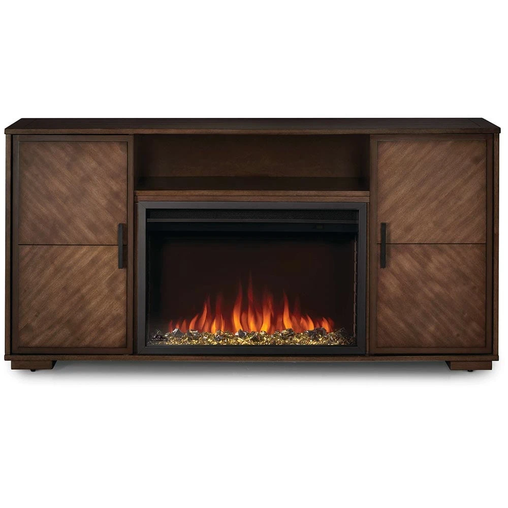 Napoleon Hayworth Electric Fireplace TV Stand In Rustic Long Board - Image 11