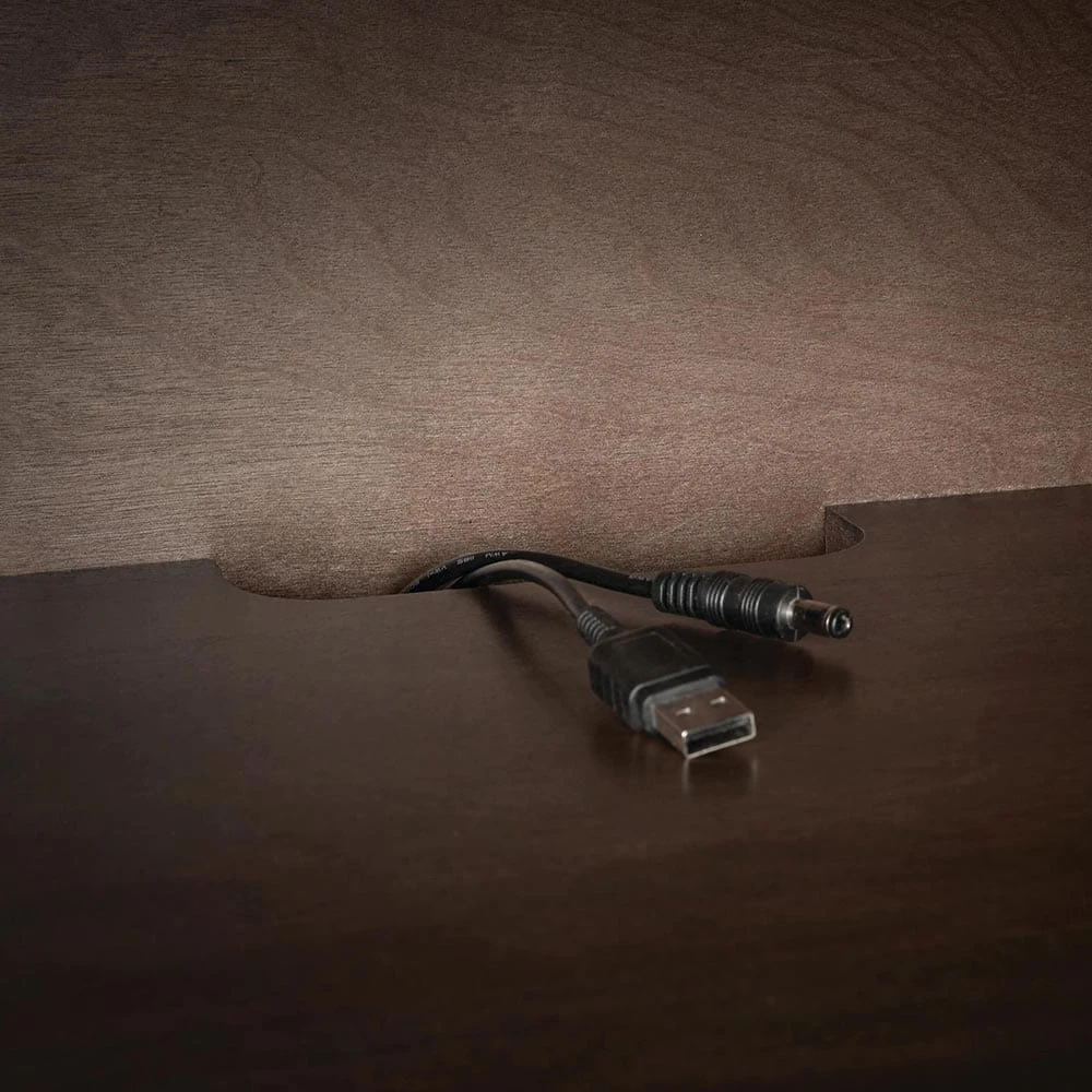 Napoleon Hayworth Electric Fireplace TV Stand In Rustic Long Board - Image 7