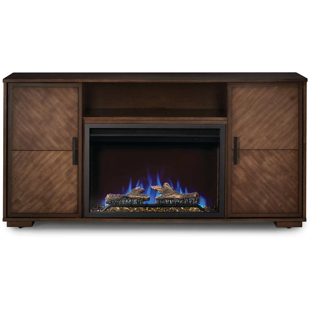 Napoleon Hayworth Electric Fireplace TV Stand In Rustic Long Board - Image 12