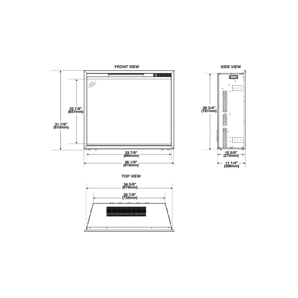Napoleon Element 36-in Built-In Electric Fireplace - Image 6