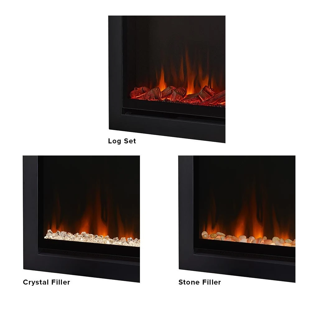 Real Flame 65-in Recessed/Wall Mounted Linear Infrared Electric Fireplace - Image 10