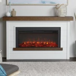 Bernice Infrared Electric Fireplace Mantel Package In White