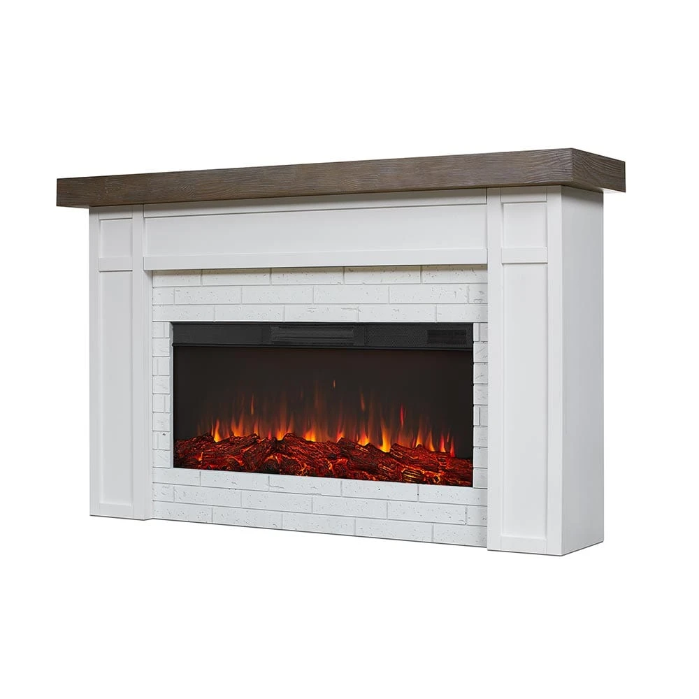 Cravenhall Infrared Electric Fireplace Mantel Package In White - Image 2