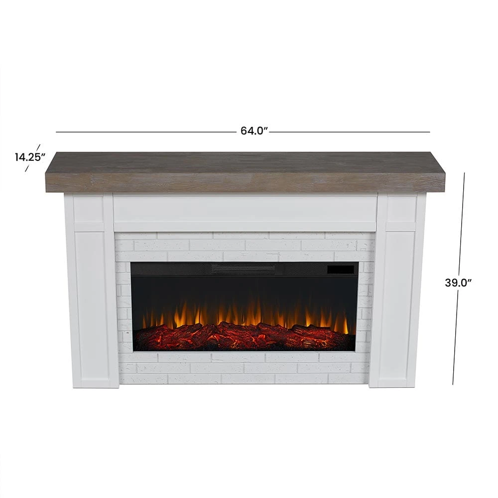 Cravenhall Infrared Electric Fireplace Mantel Package In White - Image 4