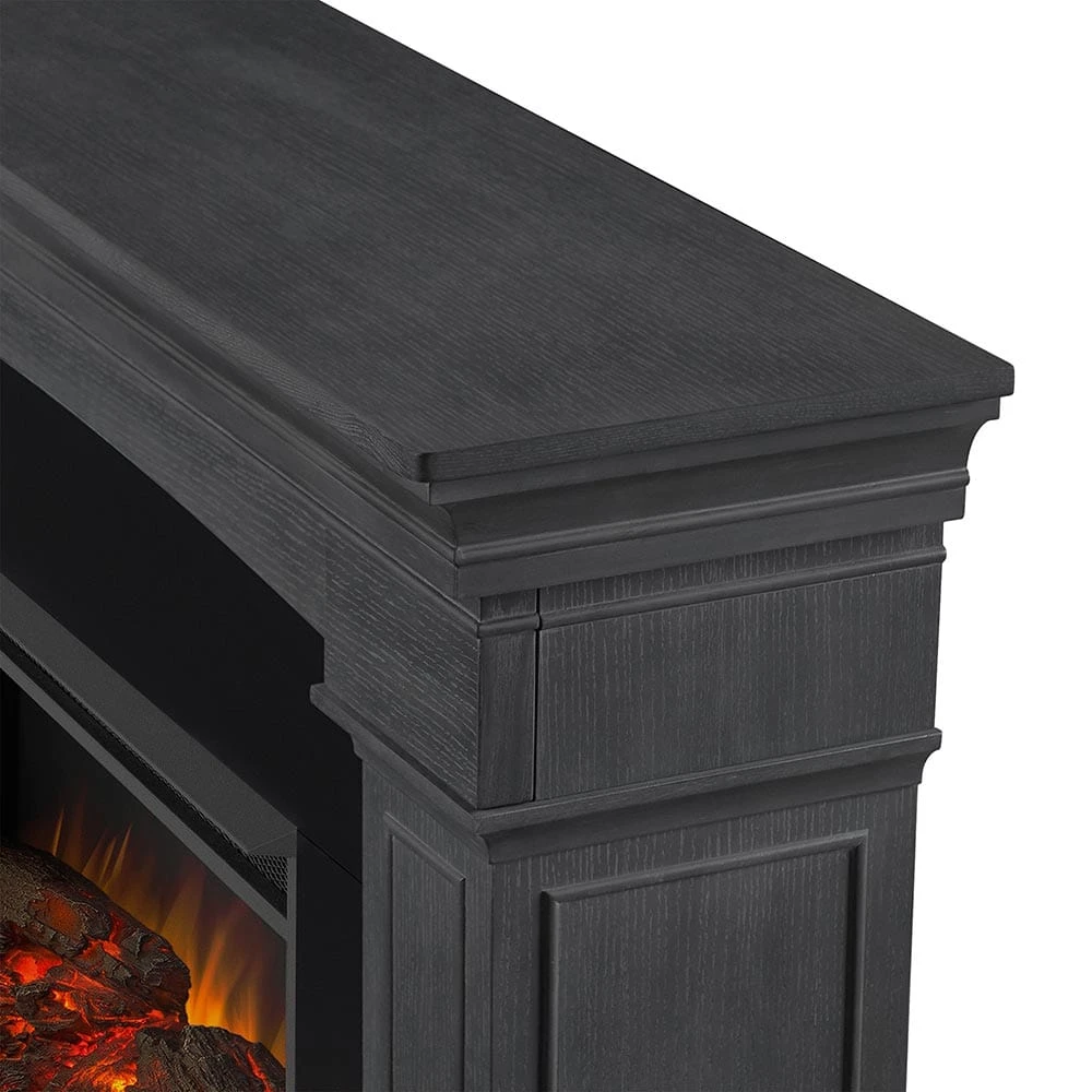 Deland Grand Electric Fireplace Mantel Package In Gray - Image 5