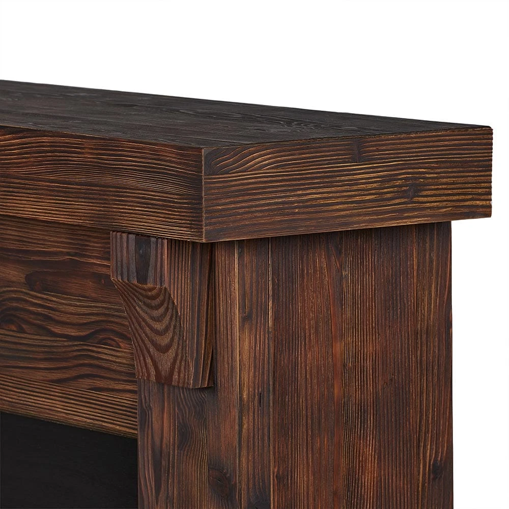 Gunnison Grand Electric Fireplace Mantel Package In Chestnut Barnwood - Image 7