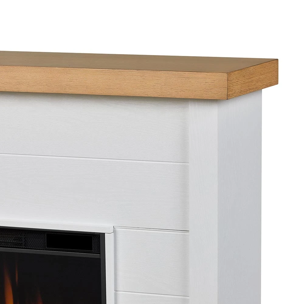 Real Flame Marshall Slim 49-in Electric Fireplace Mantel Package In White - Image 5
