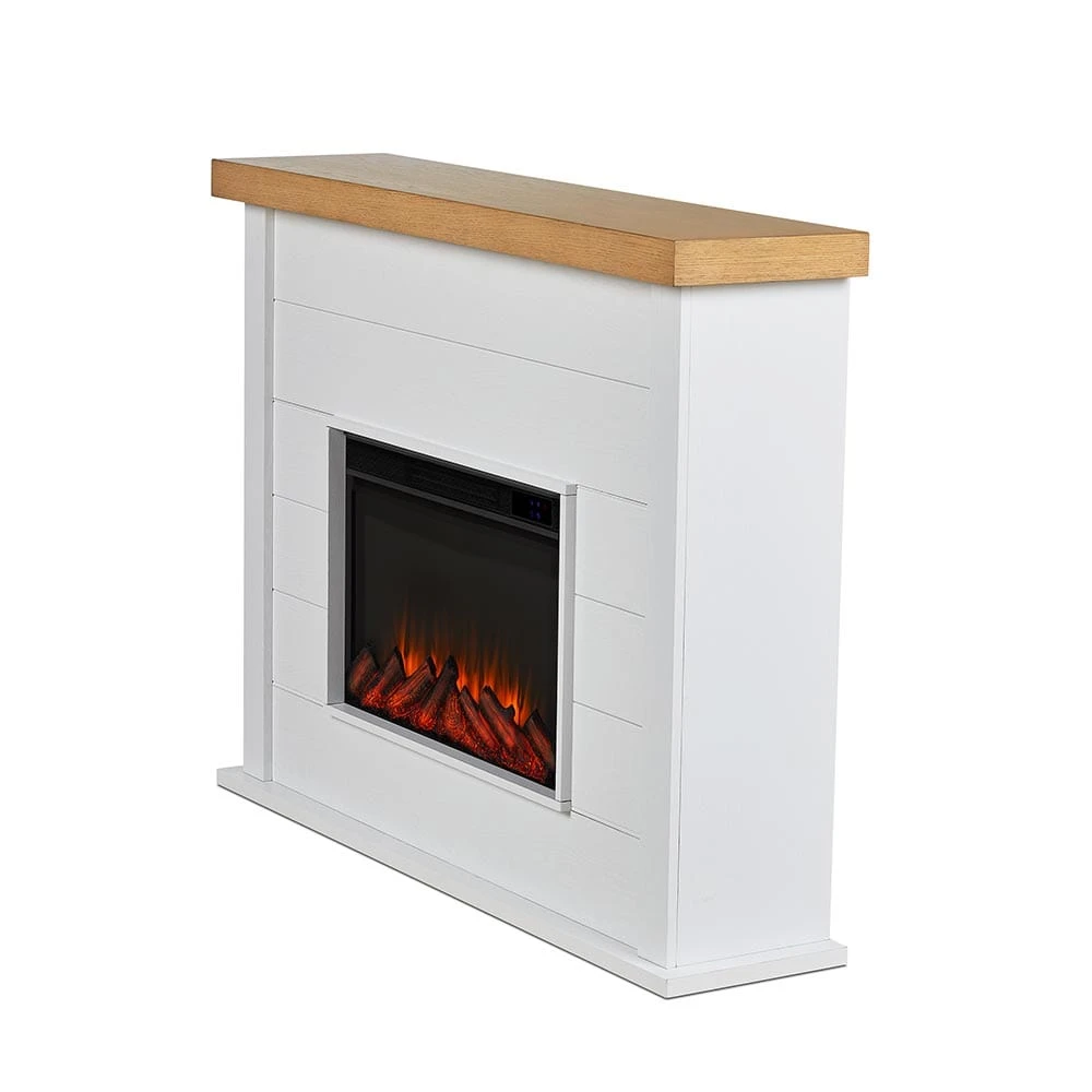 Real Flame Marshall Slim 49-in Electric Fireplace Mantel Package In White - Image 3