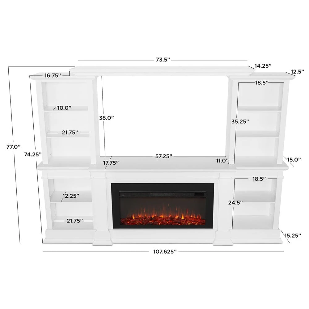 Monte Vista Electric Fireplace TV Stand In White - Image 4