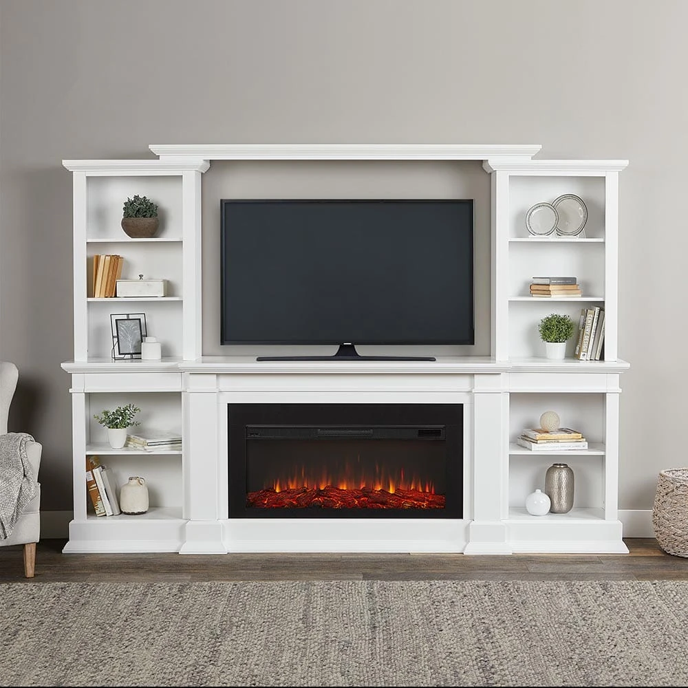 Monte Vista Electric Fireplace TV Stand In White