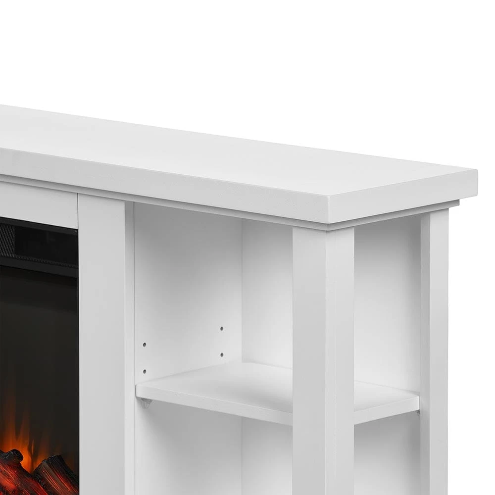 Penrose Infrared Electric Fireplace TV Stand In White - Image 5