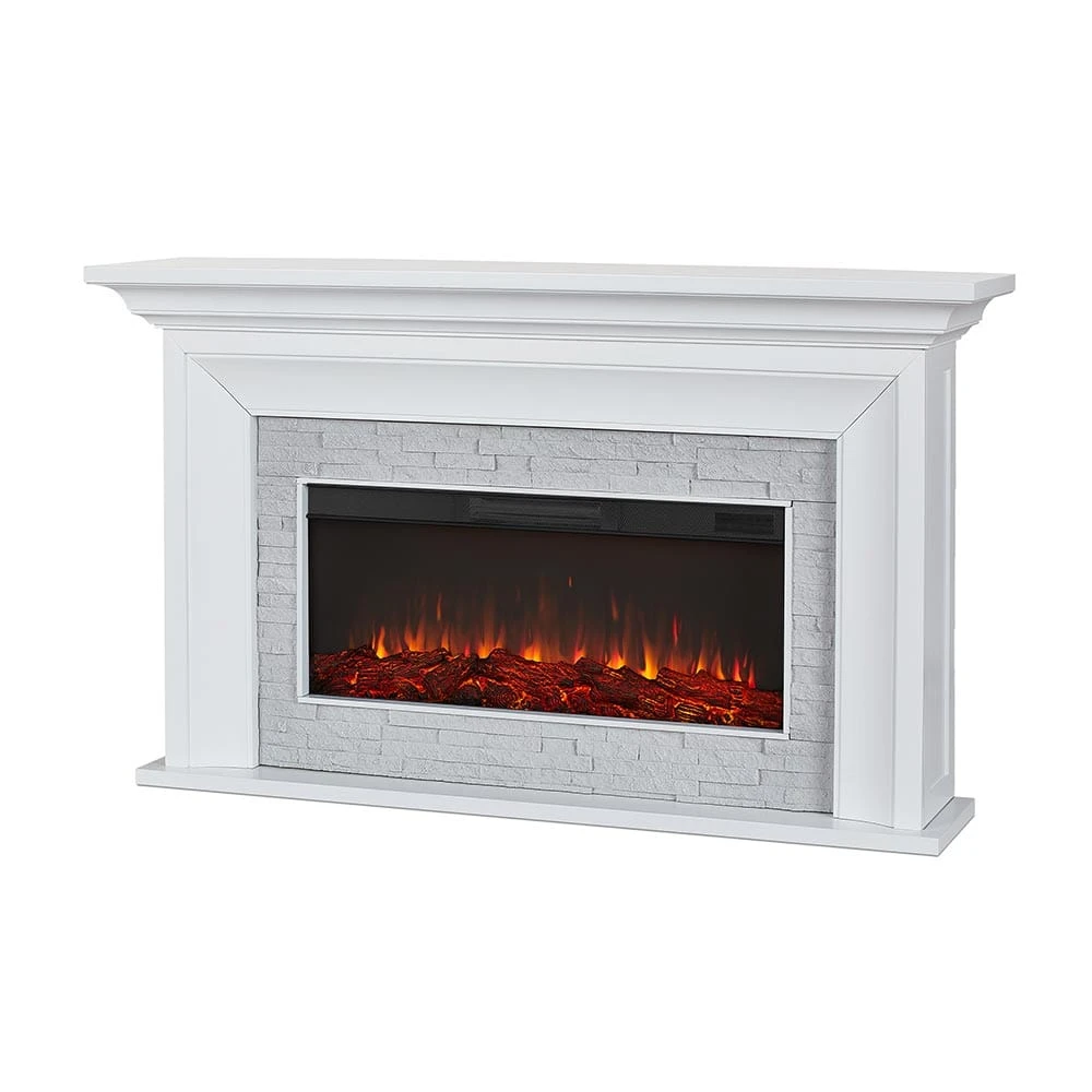 Sonia Infrared Electric Fireplace Mantel Package In White - Image 4