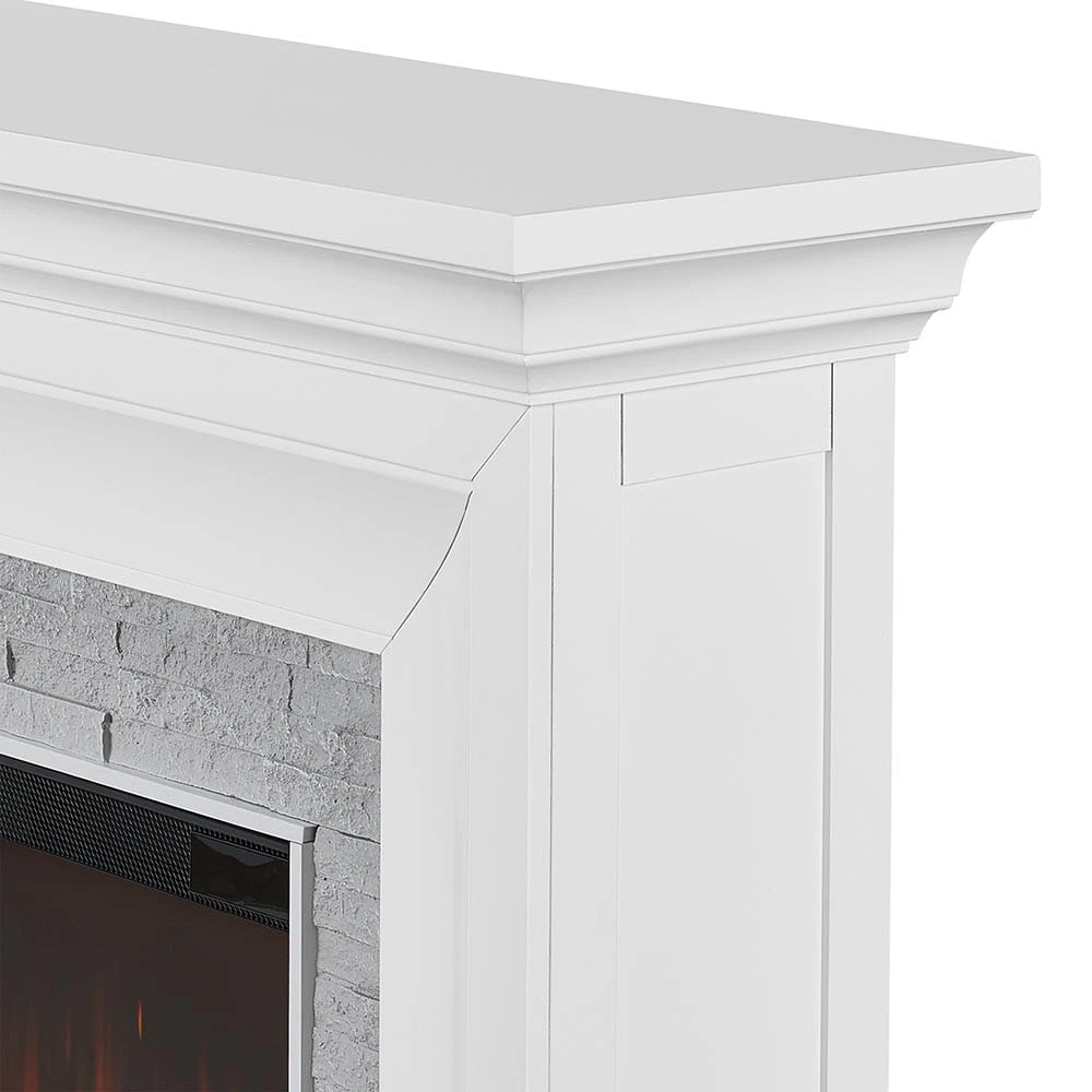 Sonia Infrared Electric Fireplace Mantel Package In White - Image 7